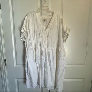 White Universal Thread Linen Dress